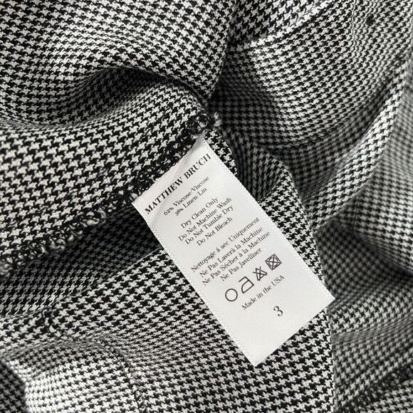 MATTHEW BRUCH Apron Mini Dress in Black Repaired - Picture 8 of 12